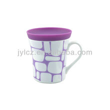 mircowave safe 250cc ceramic mug with lid